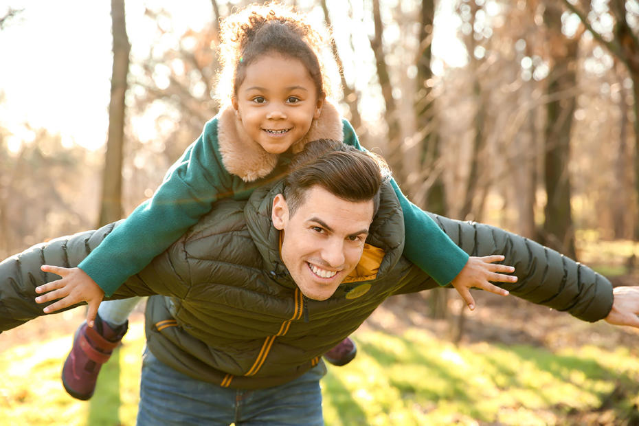 Step dad with adopted child